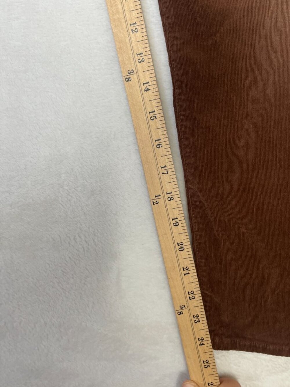 Goldsign Boyfriend Bootcut Corduroy sz 31 Jeans Made in USA Chocolate Collegiate - Picture 12 of 13
